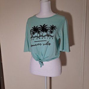 Cyan Los Angeles Atmosphere Crop Top